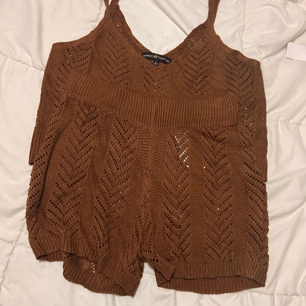 Almost Famous Rust Knit Top
